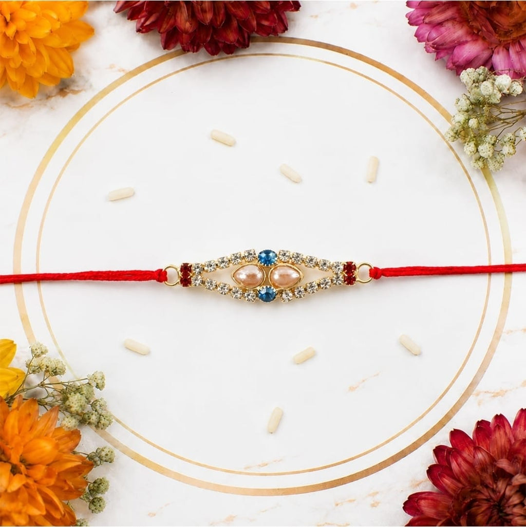 Rakhi Elegant Pearl &amp; AD Stone Design