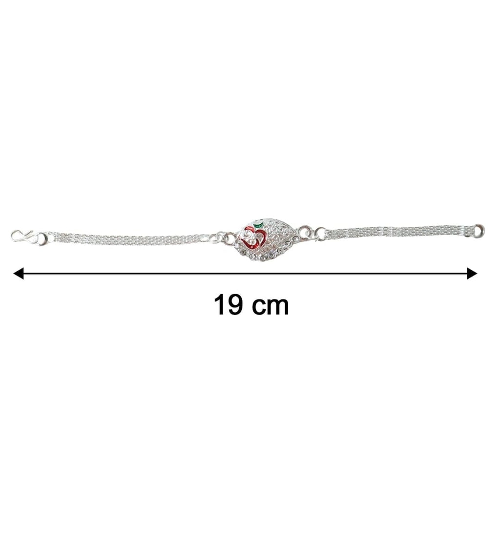 Silver Om Chain Rakhi