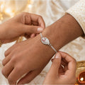 Silver Om Chain Rakhi