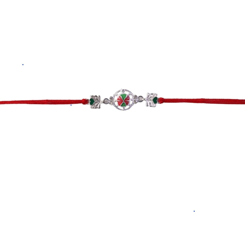 Buy Silver Peacock Rakhi